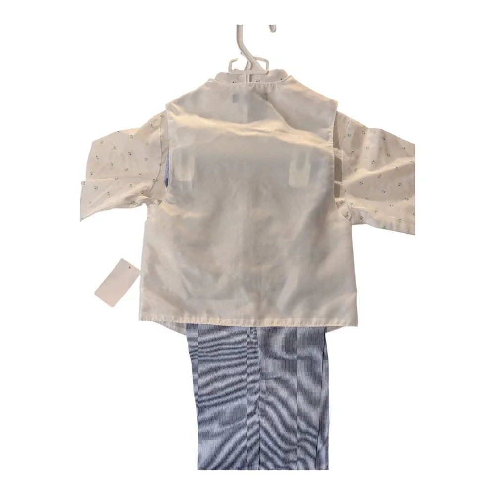 BBC-1 Nautica Toddler and Little Boys Pin‎ Cord Vest Set Size 4 - Bright Blue